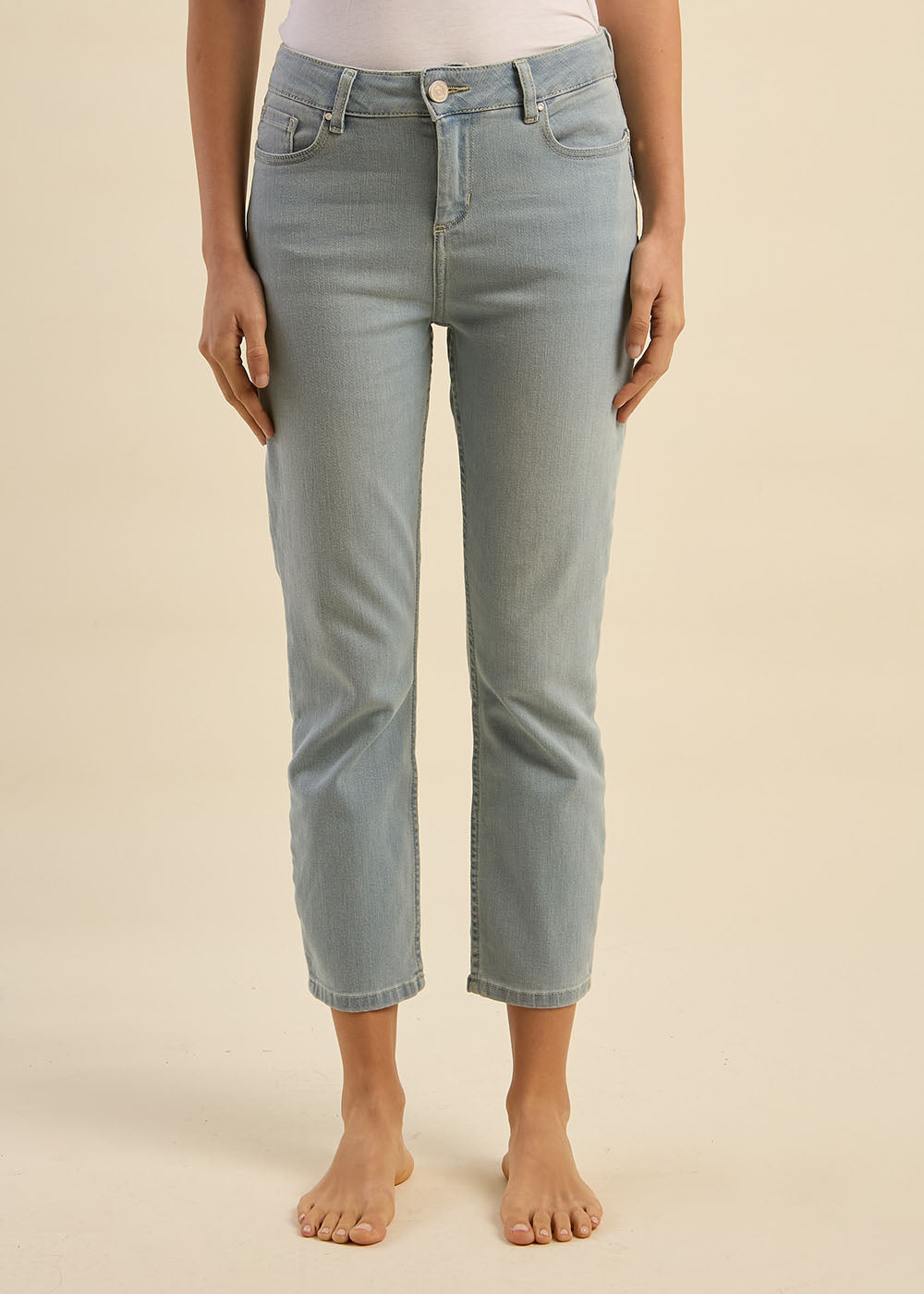 Jean slim 7/8 cinq poches