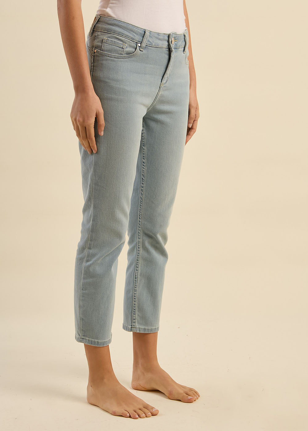 Jean slim 7/8 cinq poches