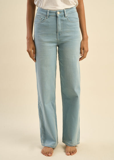 Jean large taille haute