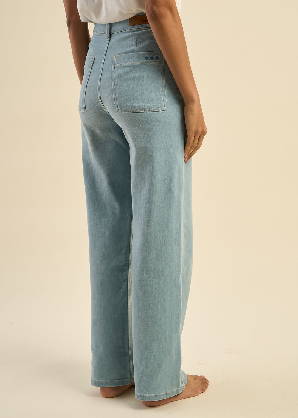 Jean large taille haute