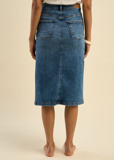 Jupe en jean midi