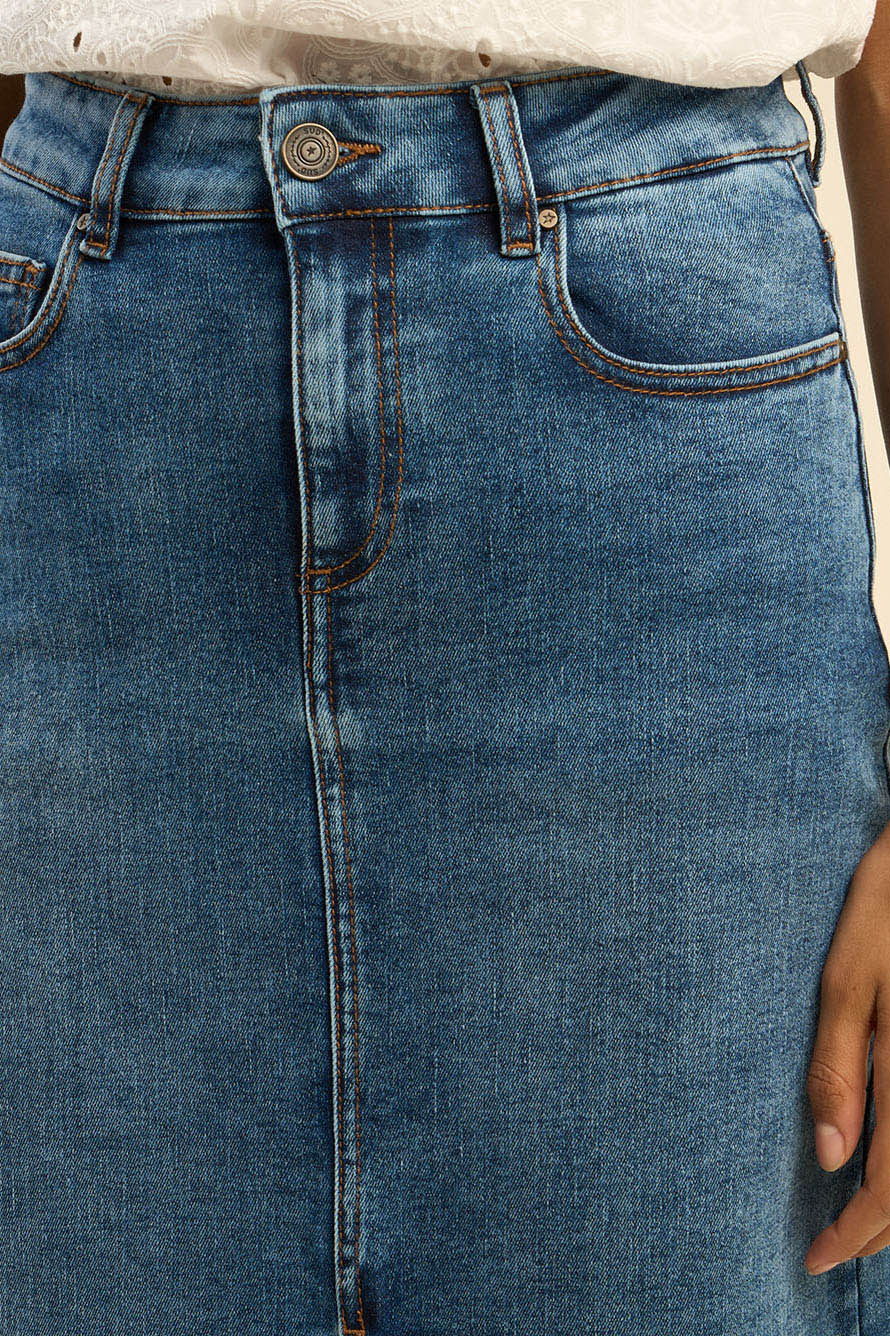 Jupe en jean midi