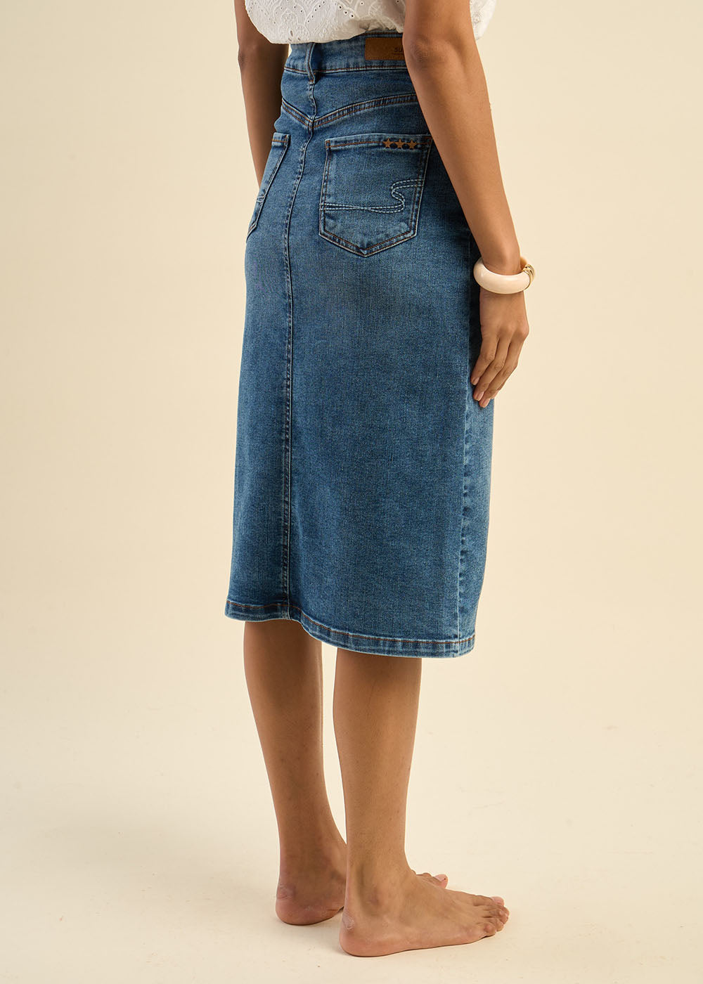 Jupe en jean midi
