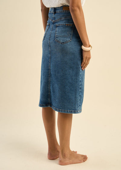 Jupe en jean midi