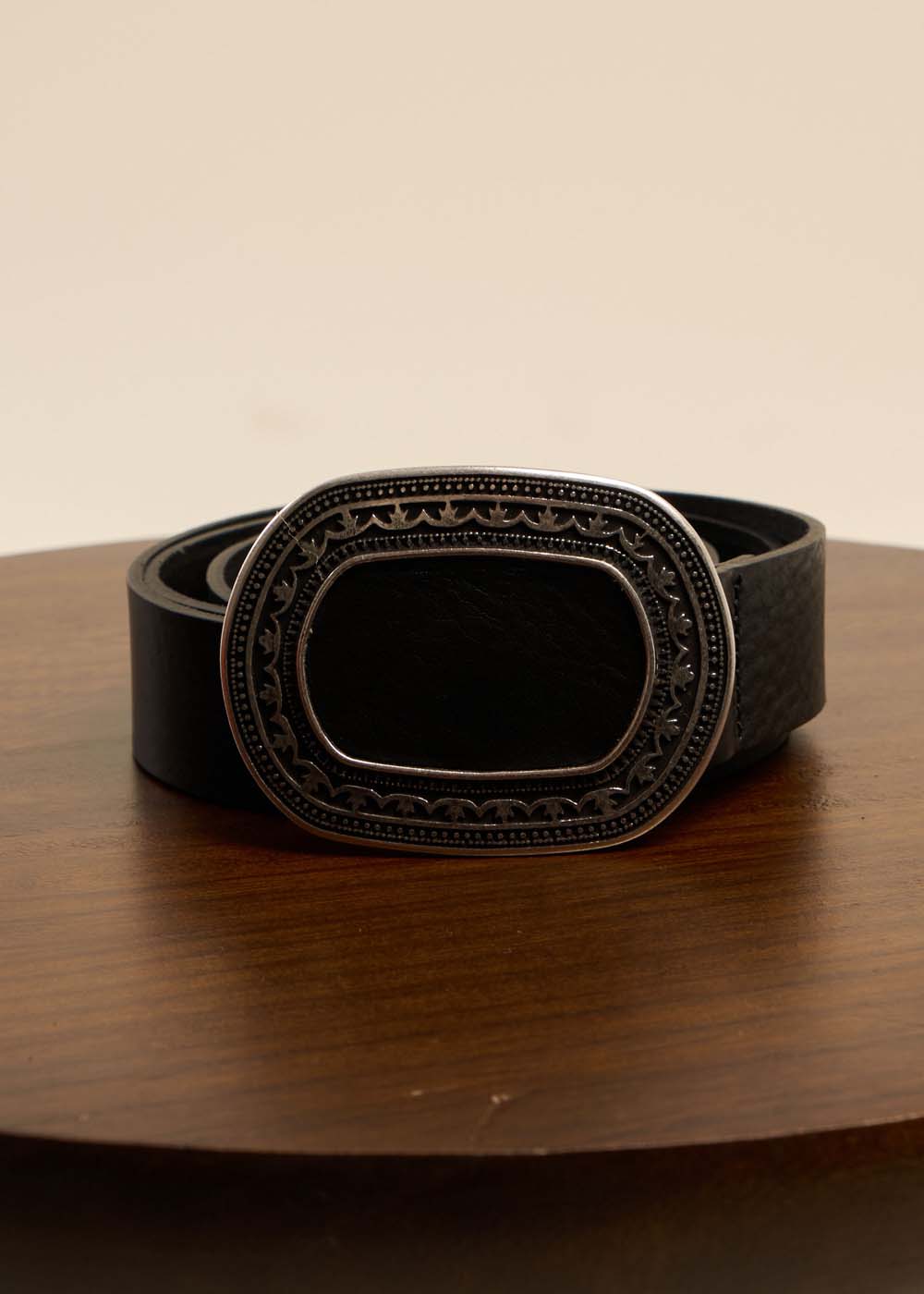 Ceinture en cuir boucle fantaisie