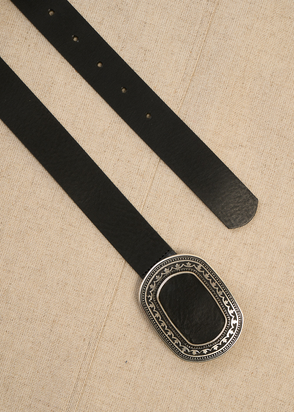 Ceinture en cuir boucle fantaisie