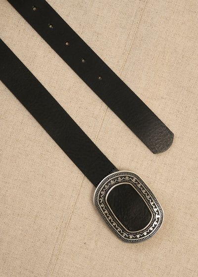 Ceinture en cuir boucle fantaisie