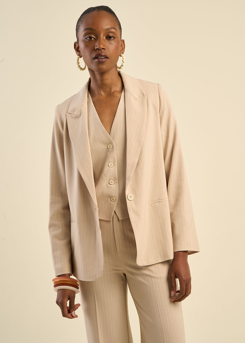Veste de tailleur à rayures