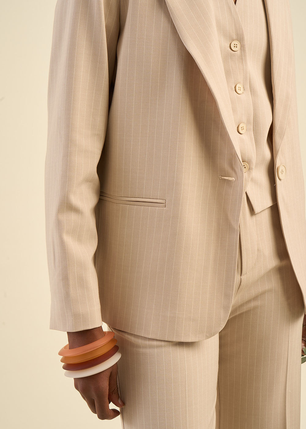Veste de tailleur à rayures