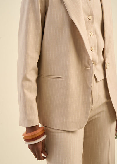 Veste de tailleur à rayures