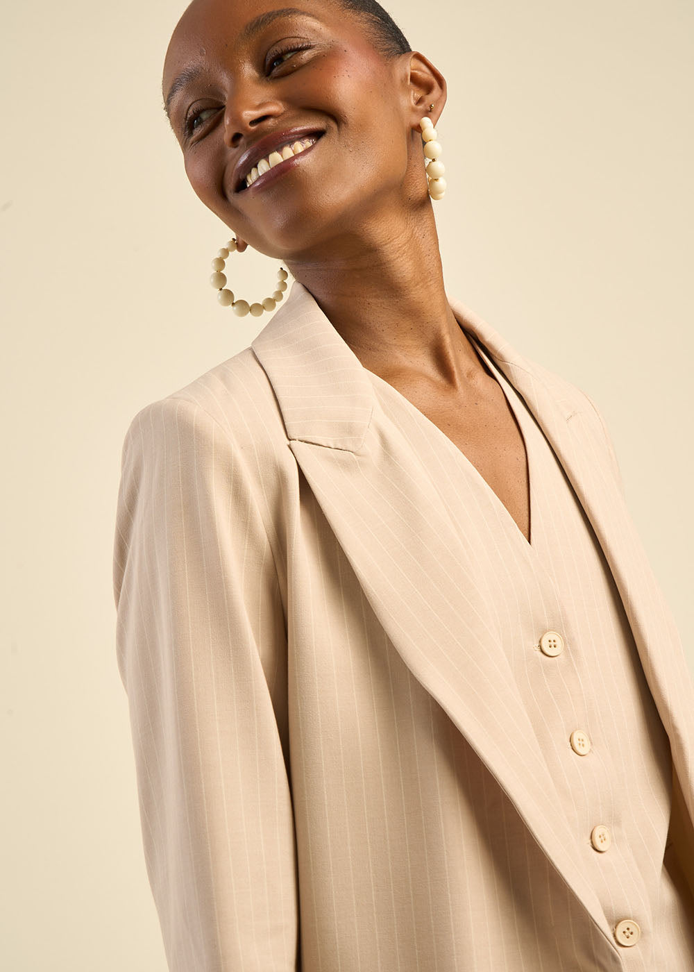 Veste de tailleur à rayures
