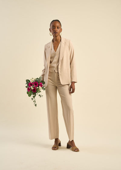 Veste de tailleur à rayures
