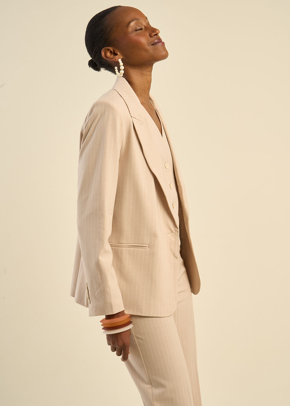 Veste de tailleur à rayures