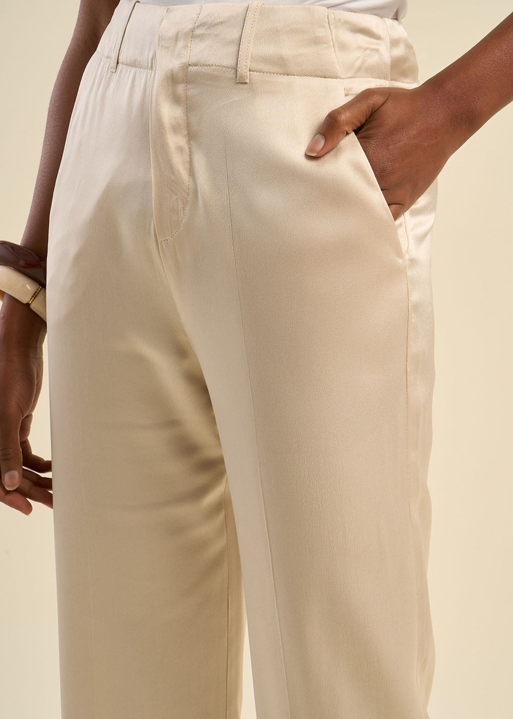 Pantalon satiné