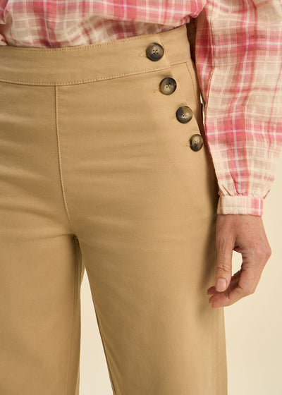 Pantalon droit à pont