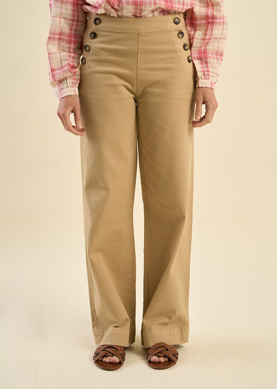 Pantalon droit à pont
