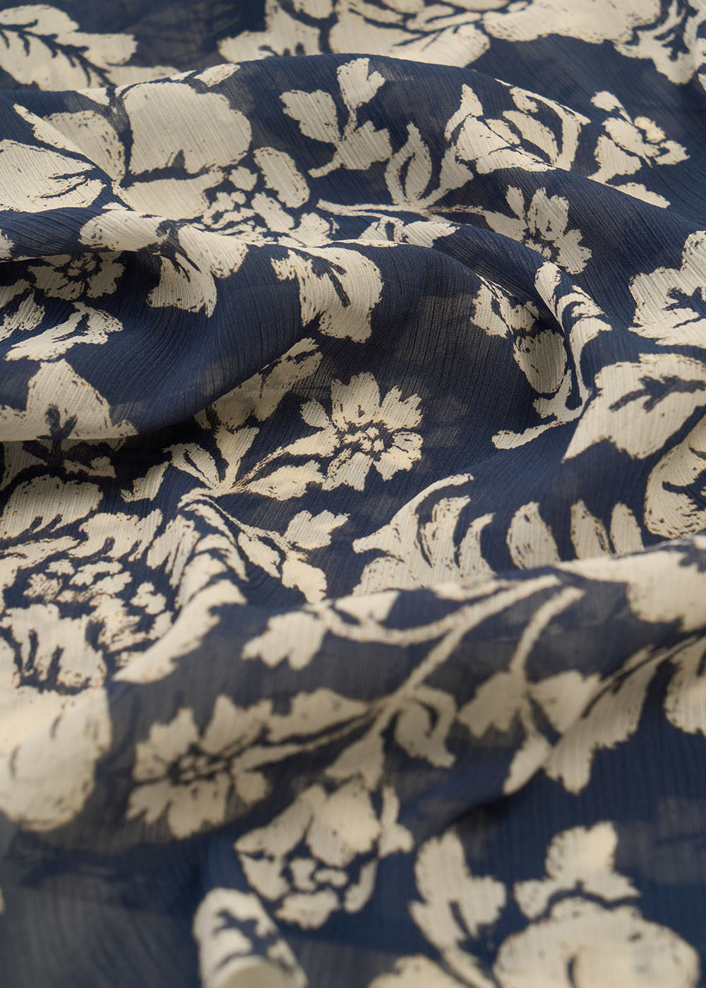 Blouse imprimée floral à col tunisien
