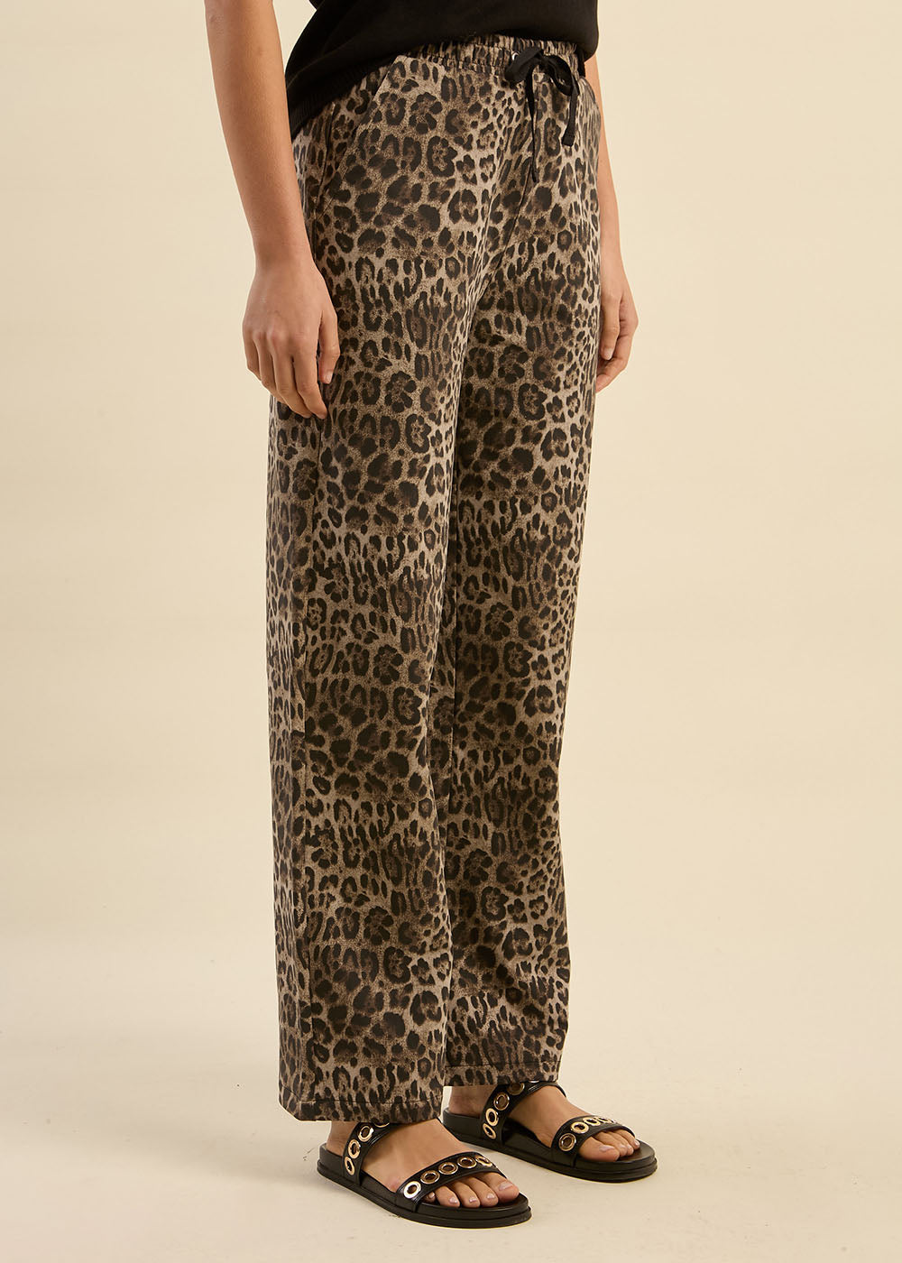 Pantalon fluide imprimé jaguar