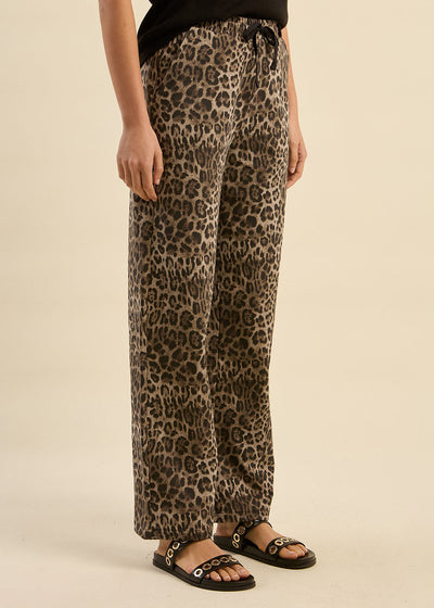 Pantalon fluide imprimé jaguar
