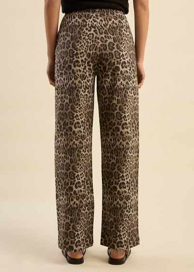 Pantalon fluide imprimé jaguar
