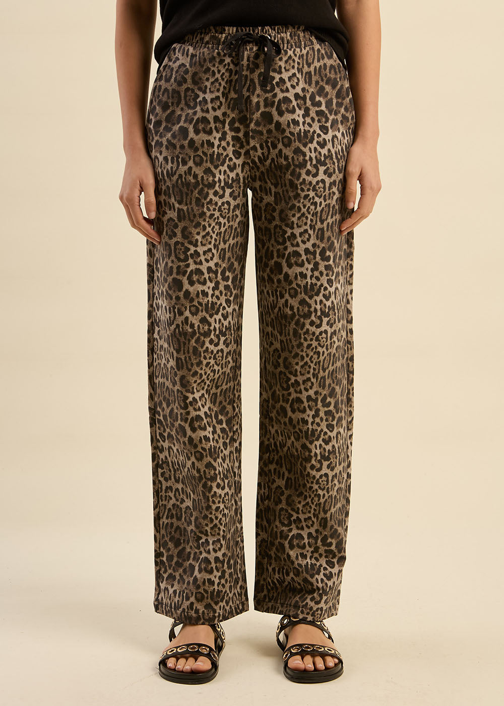 Pantalon fluide imprimé jaguar
