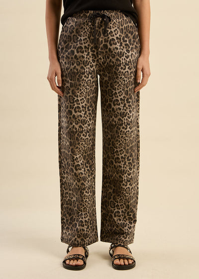 Pantalon fluide imprimé jaguar