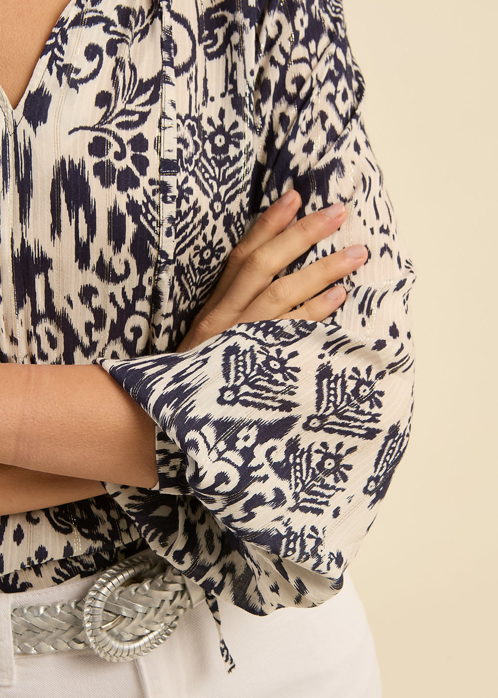Blouse imprimée Ikat