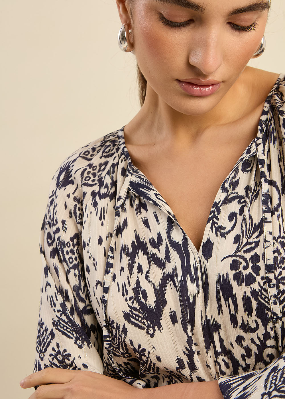 Blouse imprimée Ikat