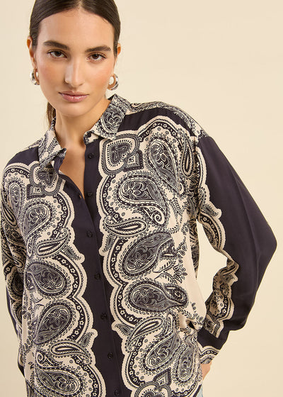 Chemise oversize à imprimé cachemire