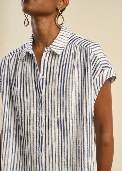 Chemise manches courtes rayée