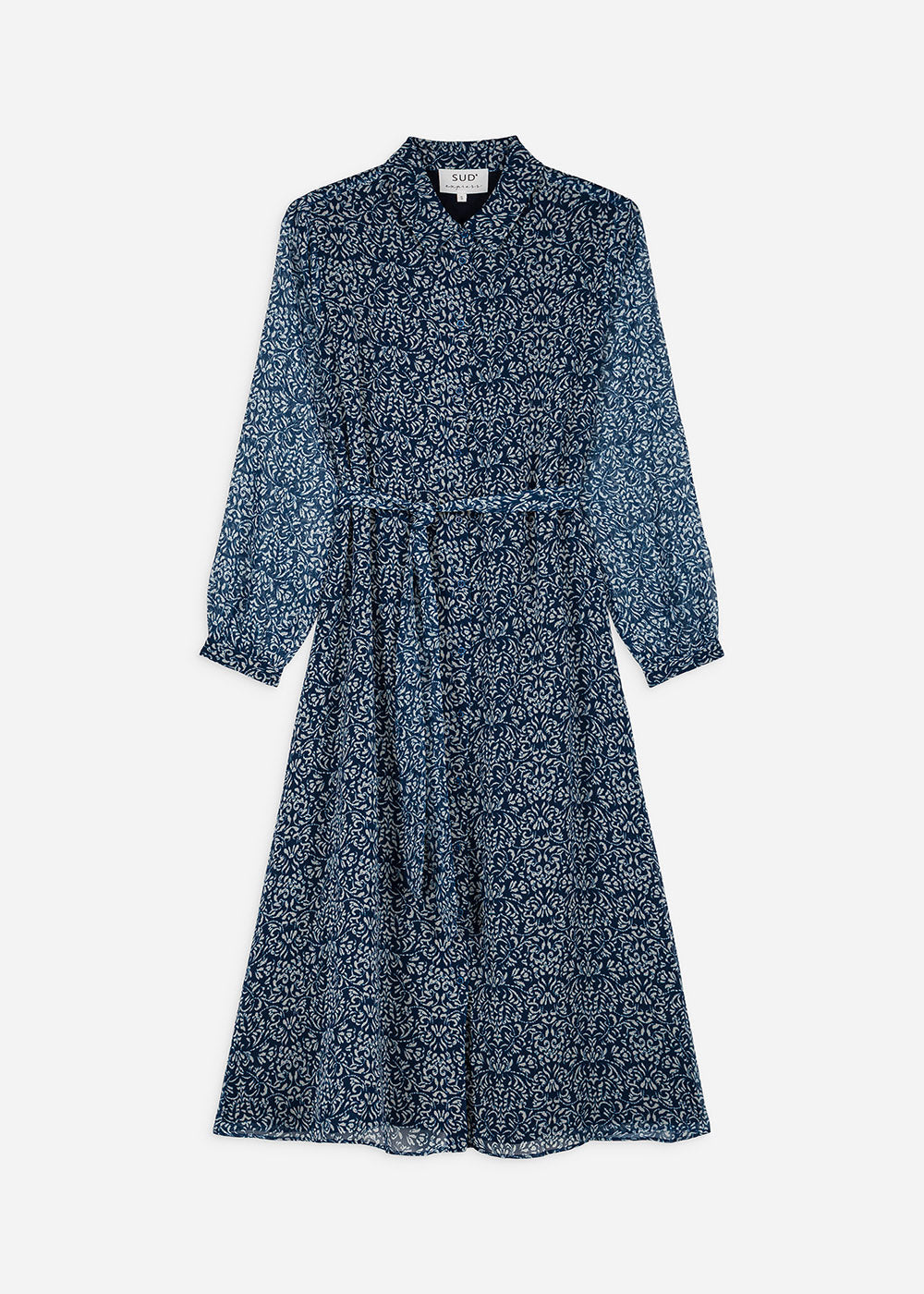 Robe chemise imprimée et longue