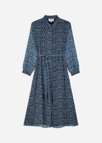 Robe chemise imprimée et longue