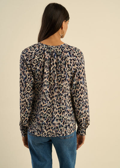 Blouse fluide imprimée léopard