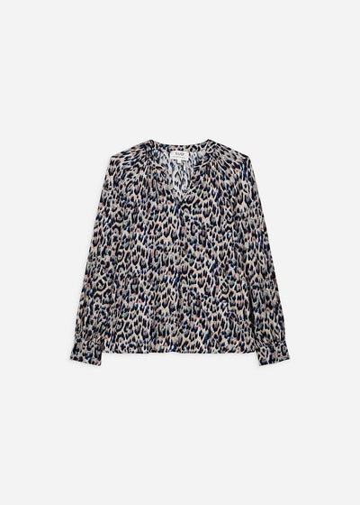 Blouse fluide imprimée léopard