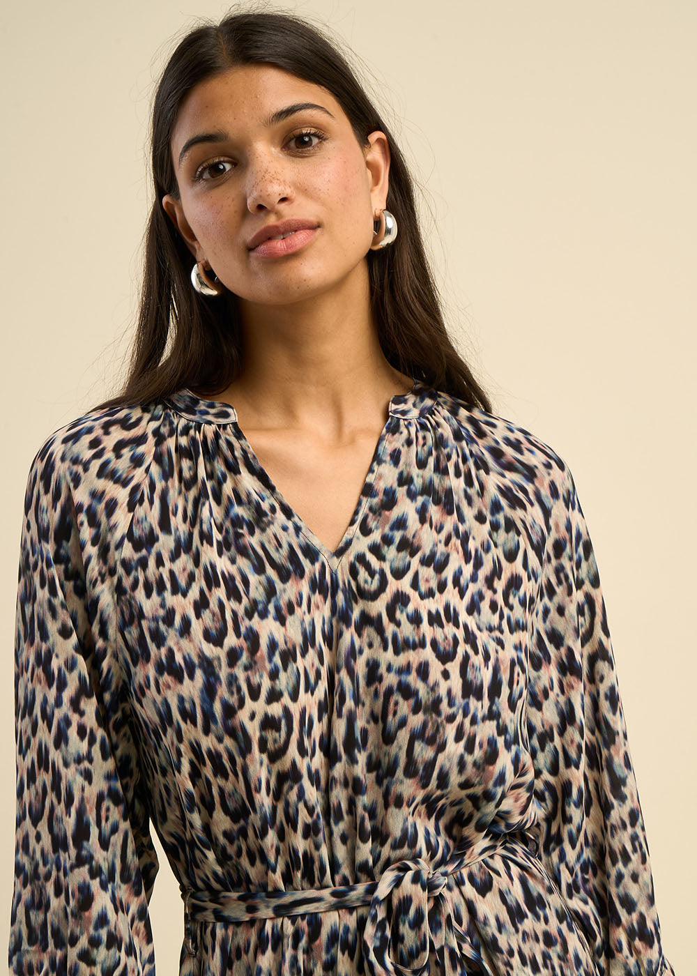 Robe courte imprimée léopard