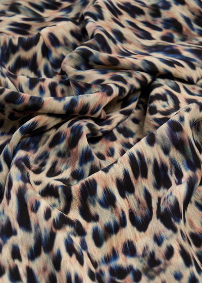 Robe courte imprimée léopard