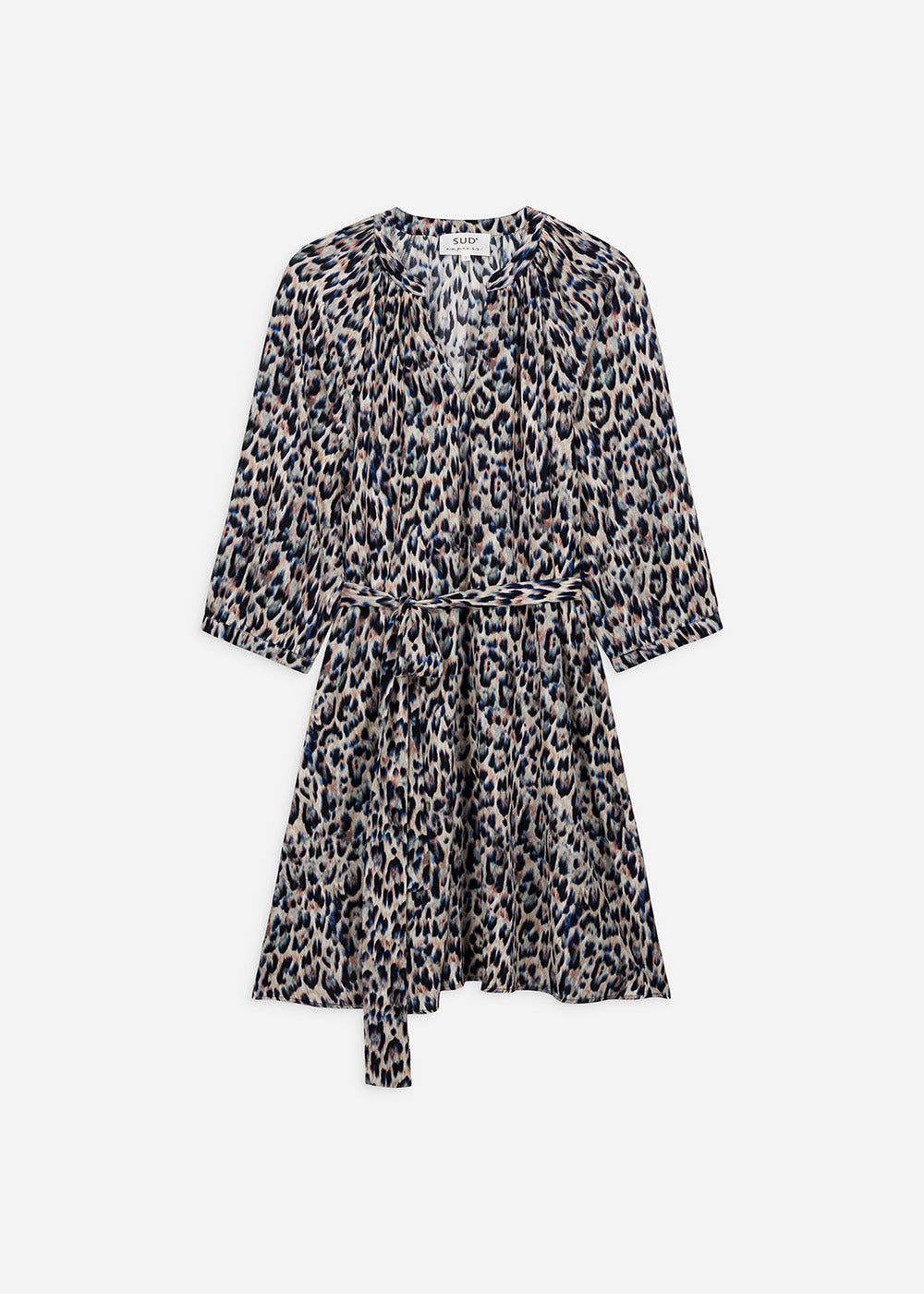 Robe courte imprimée léopard