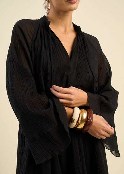 Robe courte évasée avec manches évasées