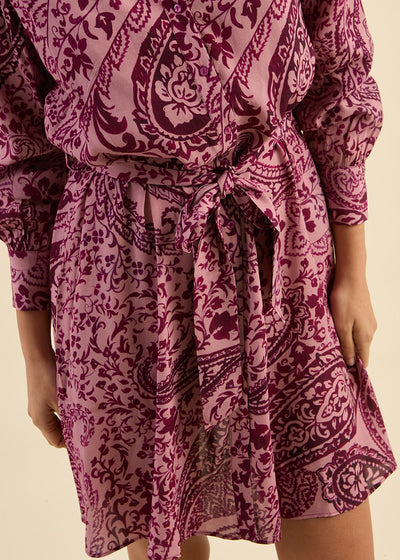 Robe courte à motifs