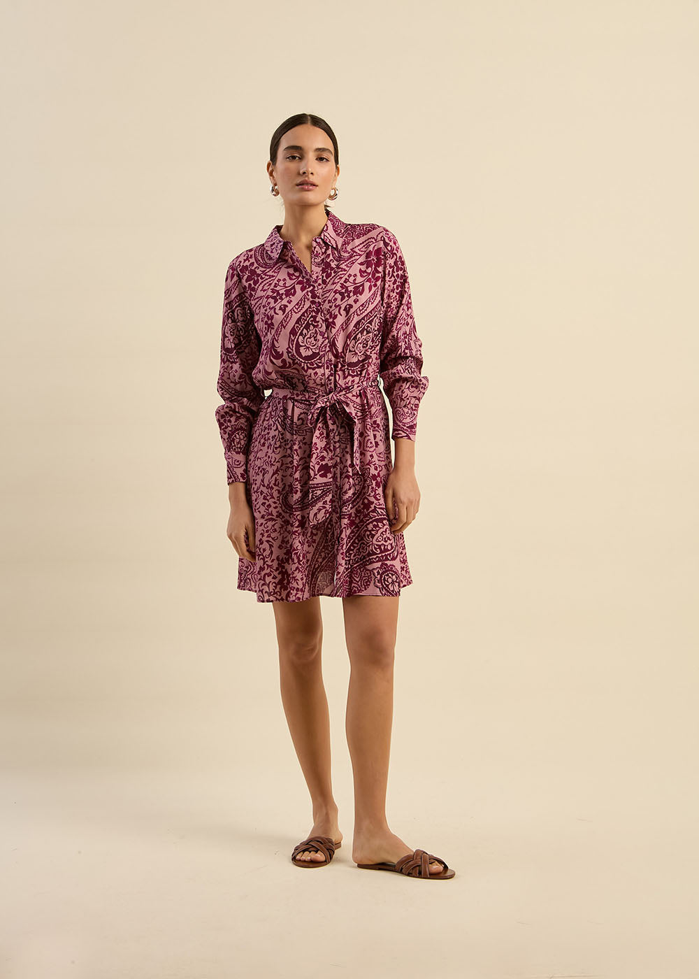 Robe courte à motifs