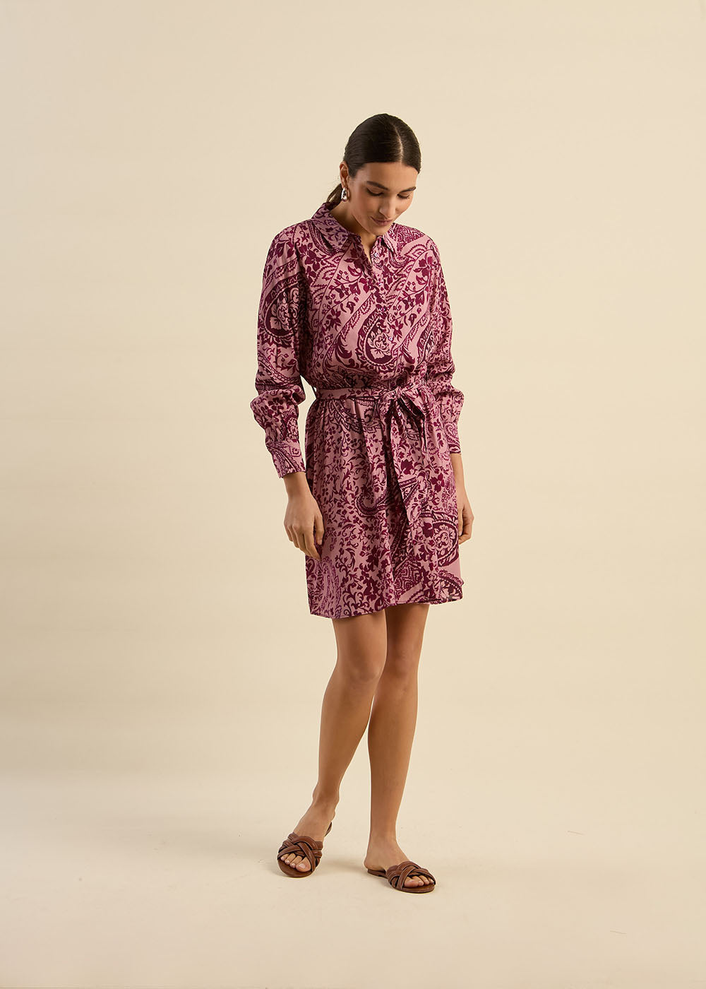 Robe courte à motifs
