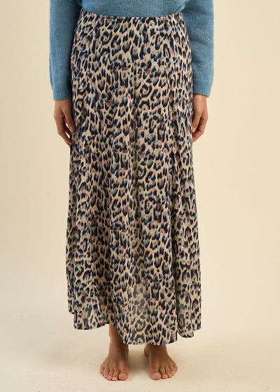 Jupe fluide imprimé animalier