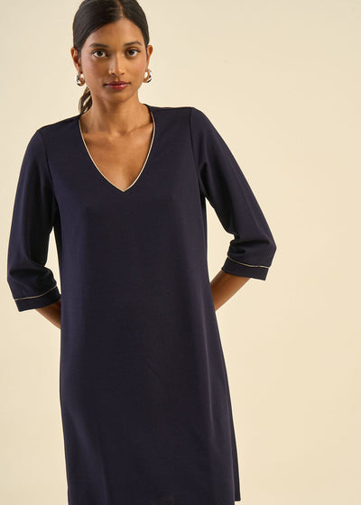 Robe courte col bijou