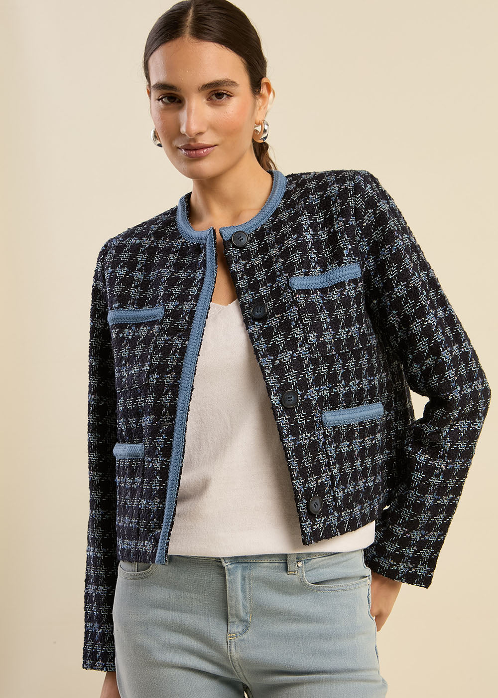Veste courte en tweed