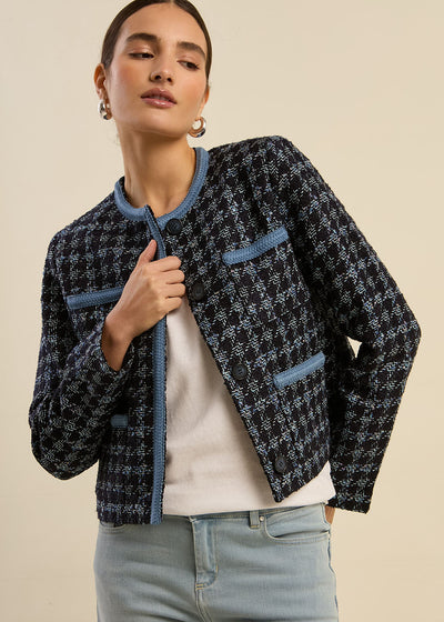 Veste courte en tweed