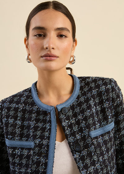 Veste courte en tweed