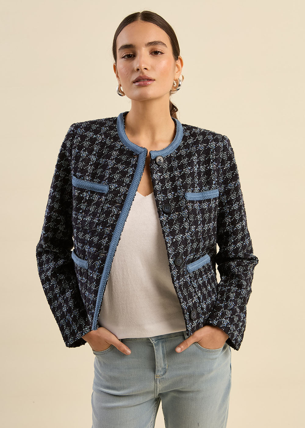 Veste courte en tweed