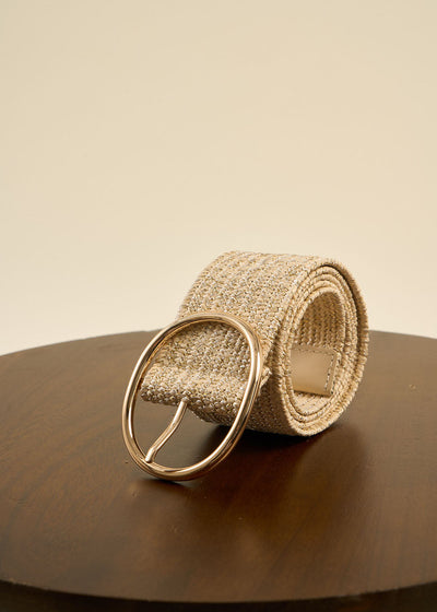 Ceinture en Rafia fil lurex