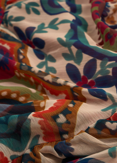 Robe droite courte imprimée