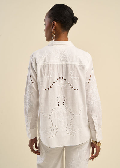 Chemise brodée à manches longues